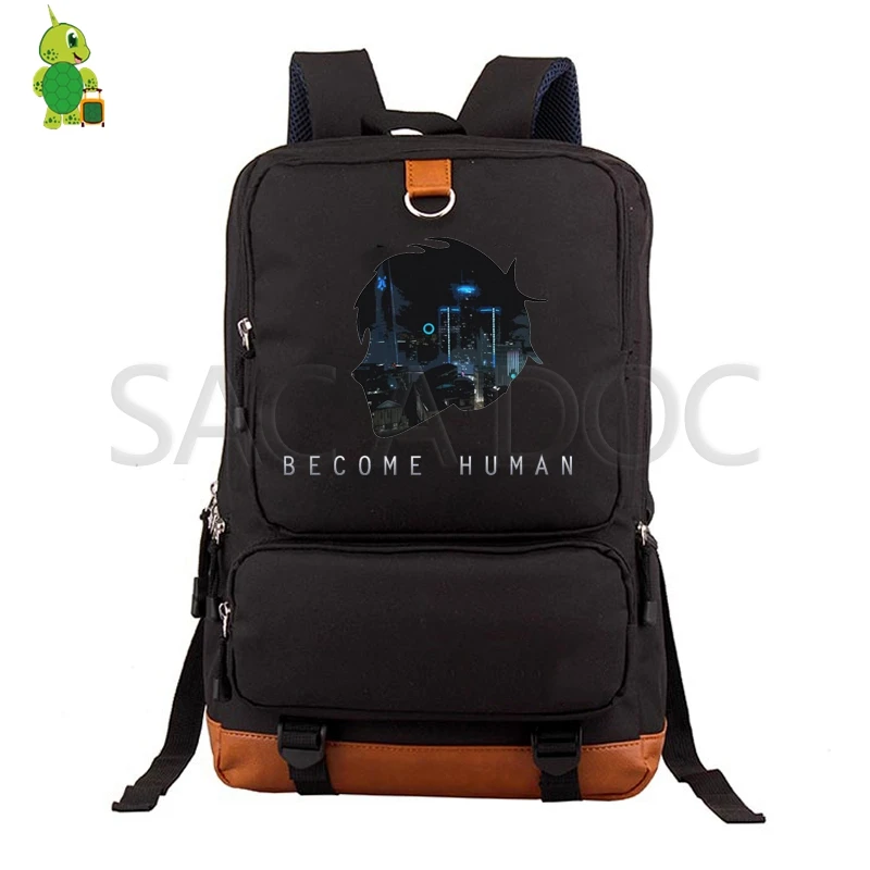Detroit Become Human RK800 Backpack College Student School Bags for Teenage Girls Boys Laptop Backpack Cosplay Travel Rucksack - Цвет: 25