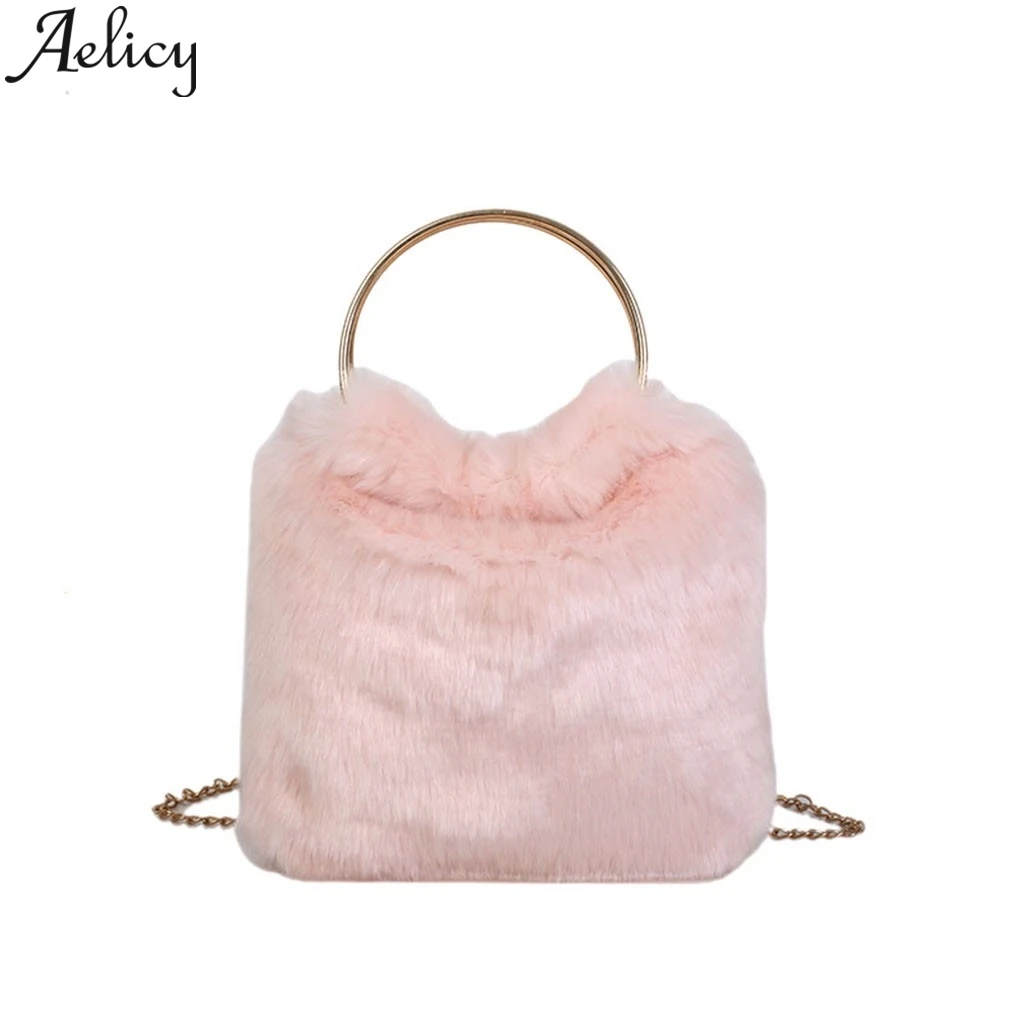 Aelicy известный бренд сумки через плечо для женщин 2019 осень и зима модная плюшевая
