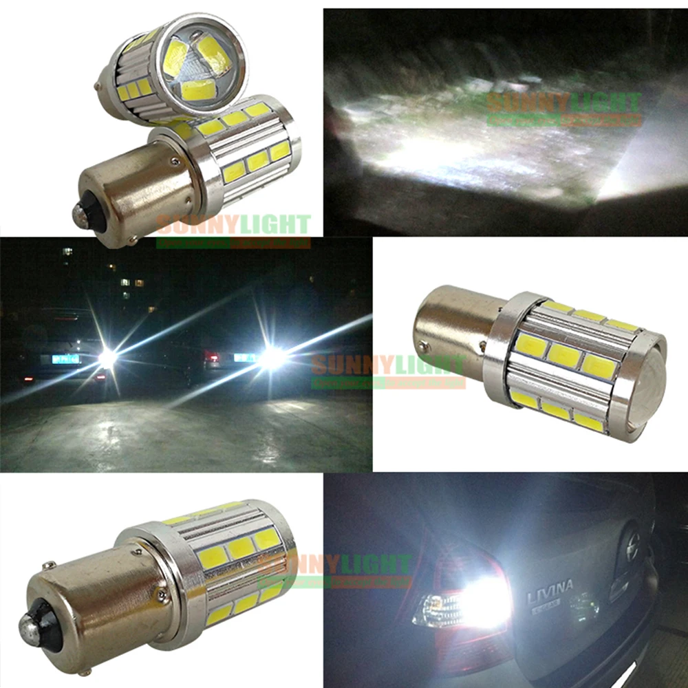 Супер яркий 1156 BA15S P21W 5730 21SMD светодиодный объектив для проектора автомобильная