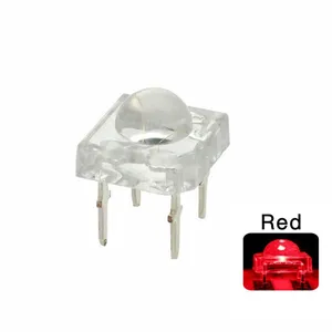 100 шт. 5 мм Piranha красный светодиодный ОД супер флюс прозрачная ультра яркая вода прозрачная линза лампа 4 контакта светильник вые бусины