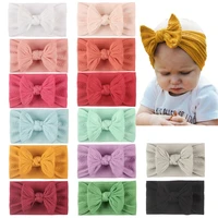 14pcs baby soft nylon headbands hair bows elastics hairbands wide knotted headband hair accessories for newborns infants toddler