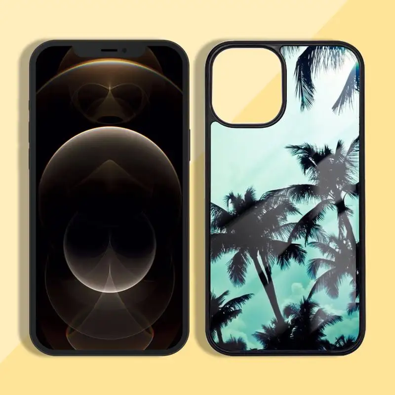 

Summer Beach Palm Tree Phone Case Silicone TPU+PC For iPhone11 12 mini Pro MAX 7 8 Plus X XR XS Samsung S20 10 9 8 Plus ultra