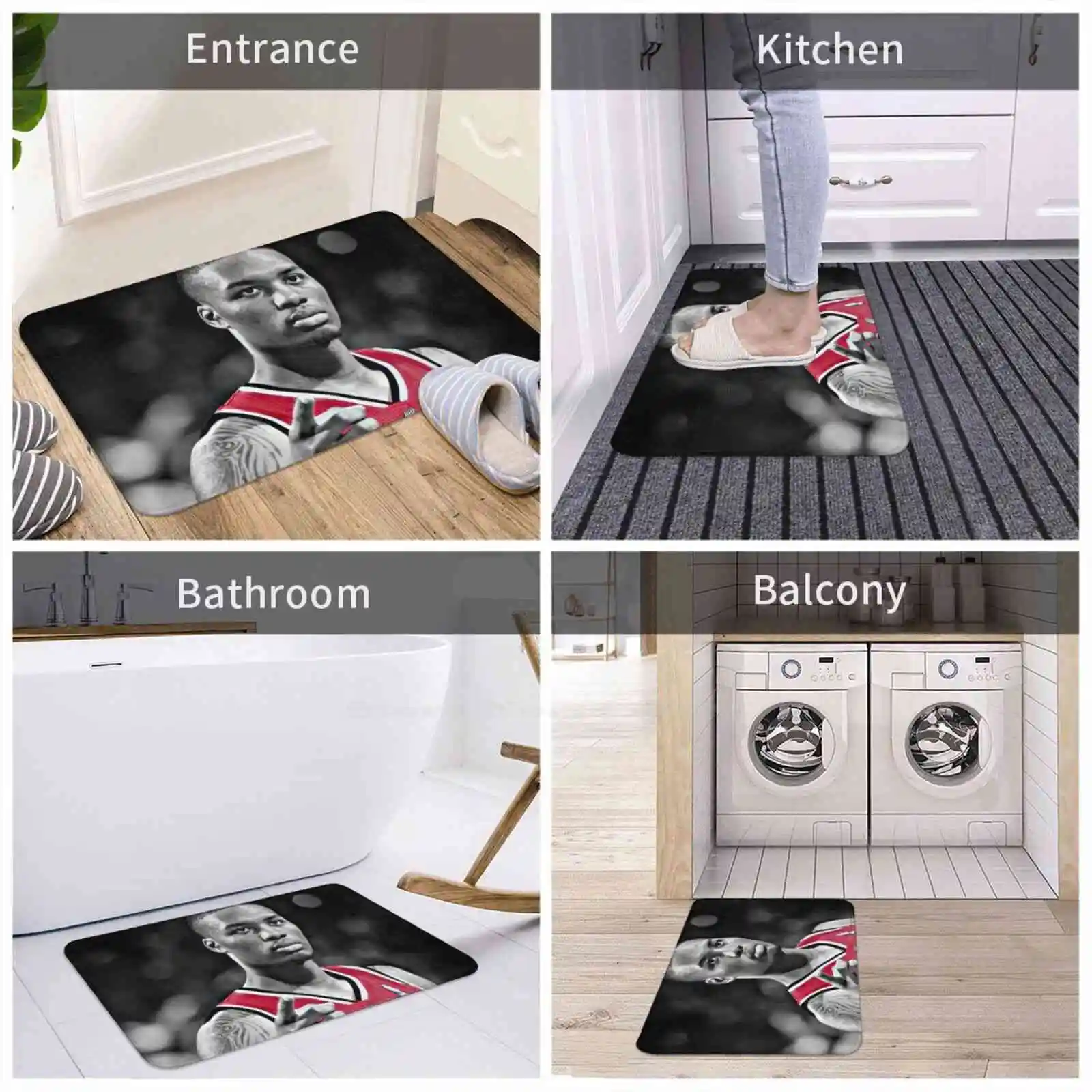 Мягкий Нескользящий Коврик для баскетбола с 3D эффектом | Дом и сад