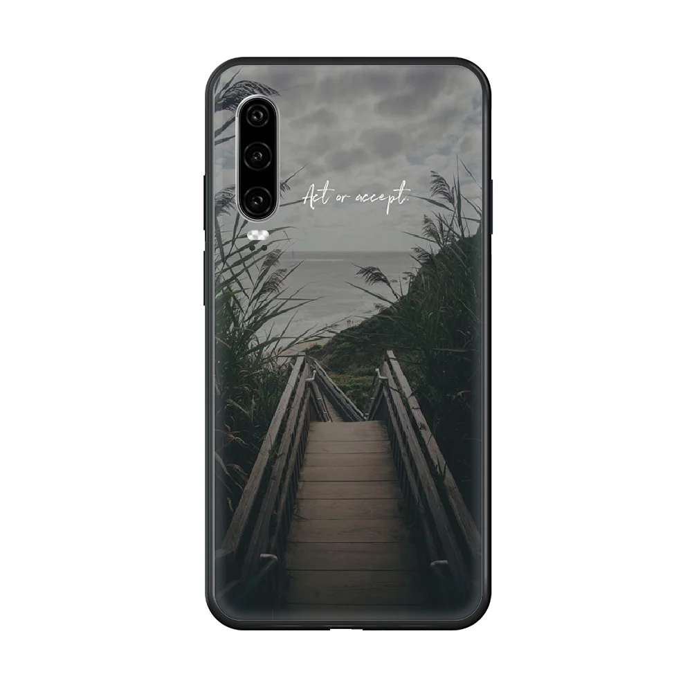 

landscape Simplicity Beautiful phone case Phone case For Huawei P 30 10 20 40 Lite Smart Z Pro 2019 black waterproof silicone