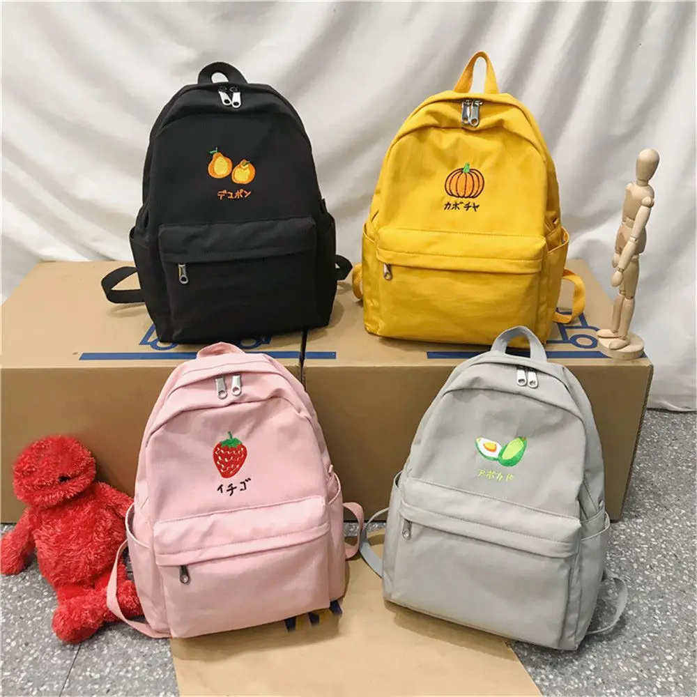 

2021 Fashion Cute Fruit Pattern Shoulder Backpack Casual Travel Backpacks Large Capacity School Bag for Teenage Back To School