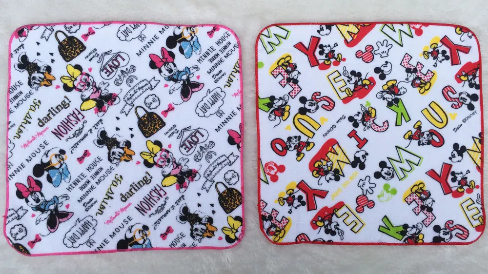 Восхитительное винтажное Хлопковое полотенце с изображением Микки и Минни для