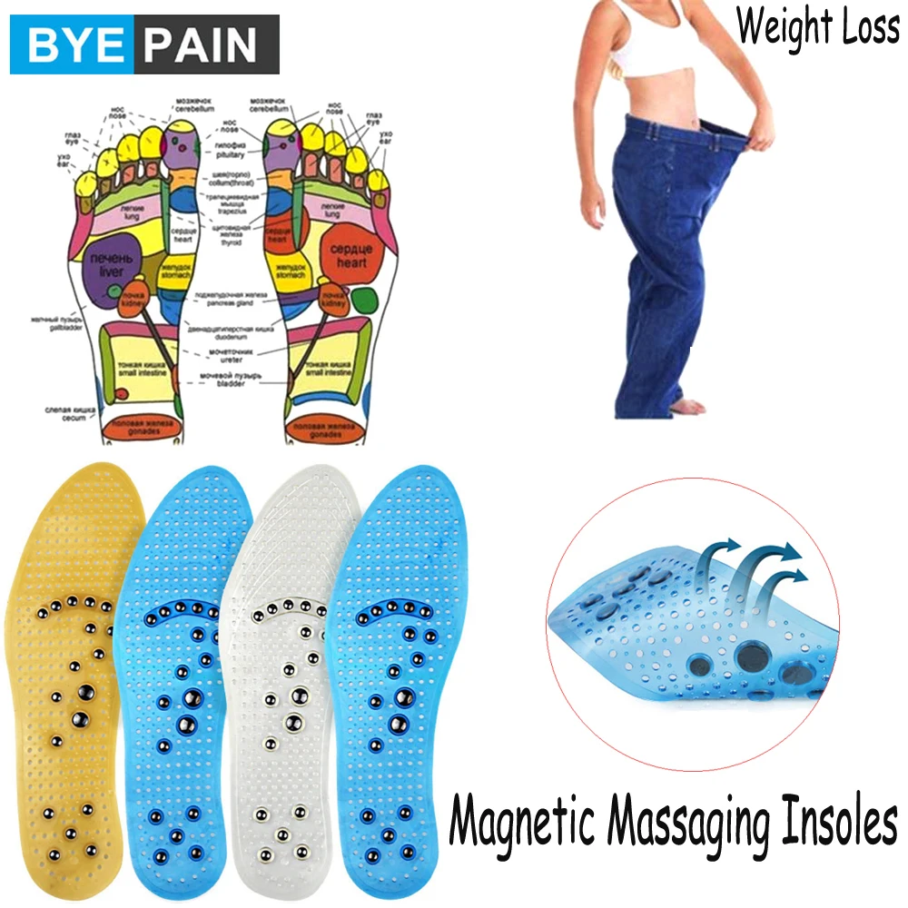 

1Pair Magnetic Massage Insoles , Pain Relief Comfort Insoles, Acupuncture Shoe Inserts , Weight Loss Insoles Health Foot Therapy