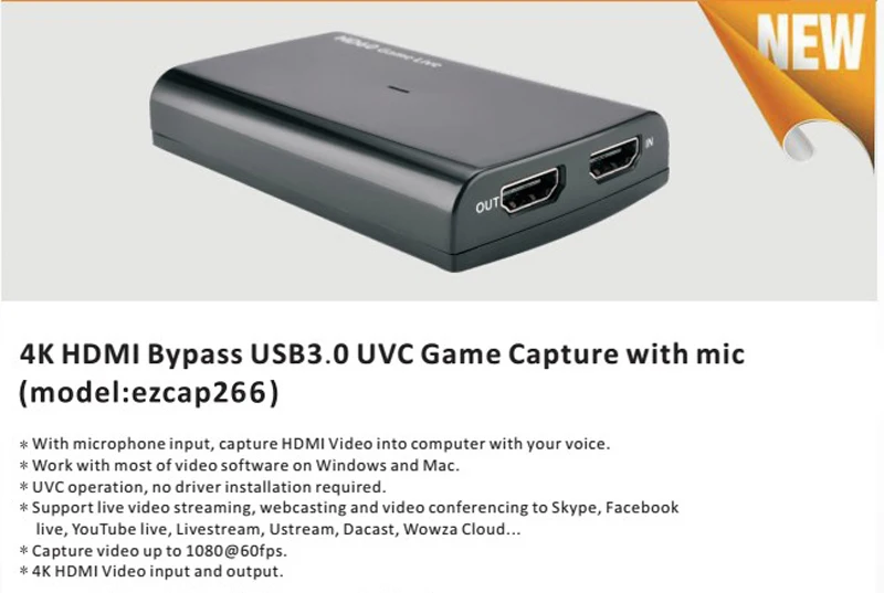 USB3.0 карта видеозахвата микрофон в+ HDMI кабель 4K 1080P игра видео запись для PS4 Xbox tv BOX беспроводной vMix OBS прямая потоковая передача