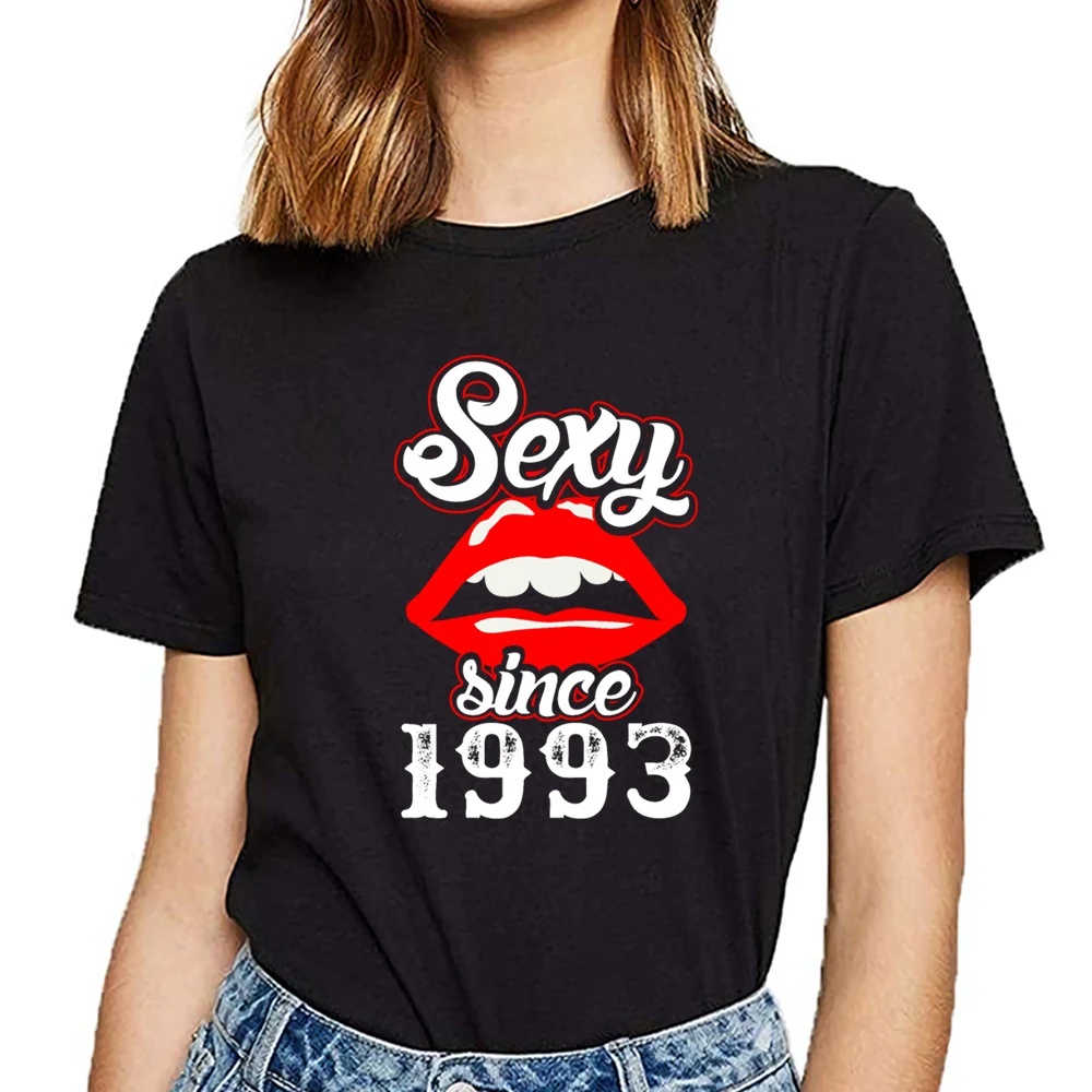 

Tops T Shirt Women sexy since 1993 Vogue Vintage Print Female Tshirt