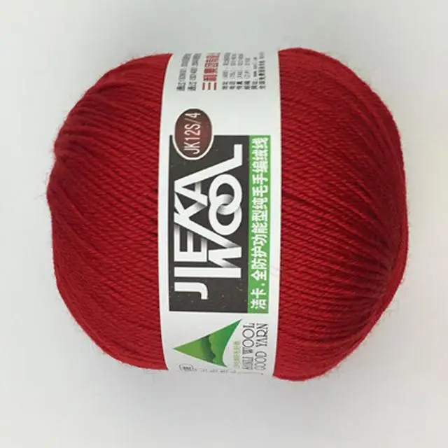 Bright red 500 г шерстяная пряжа монгольская мягкая кашемировая пряжа ручная вязка крючком пряжа для шарфа детская вязаная пряжа лучшего качества AQ312 - Цвет: Bright red