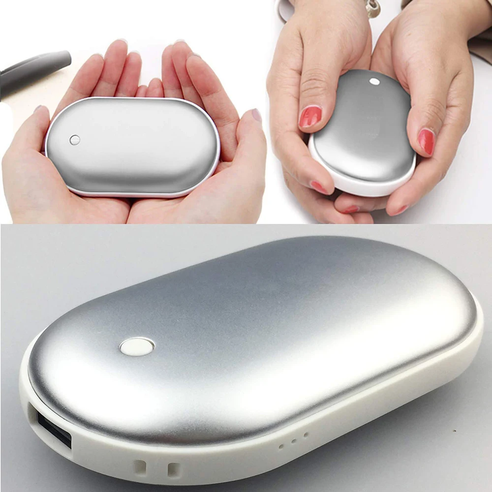 USB Перезаряжаемые грелка для рук и 5200ma Мощность Power Bank 5V Мини Портативный