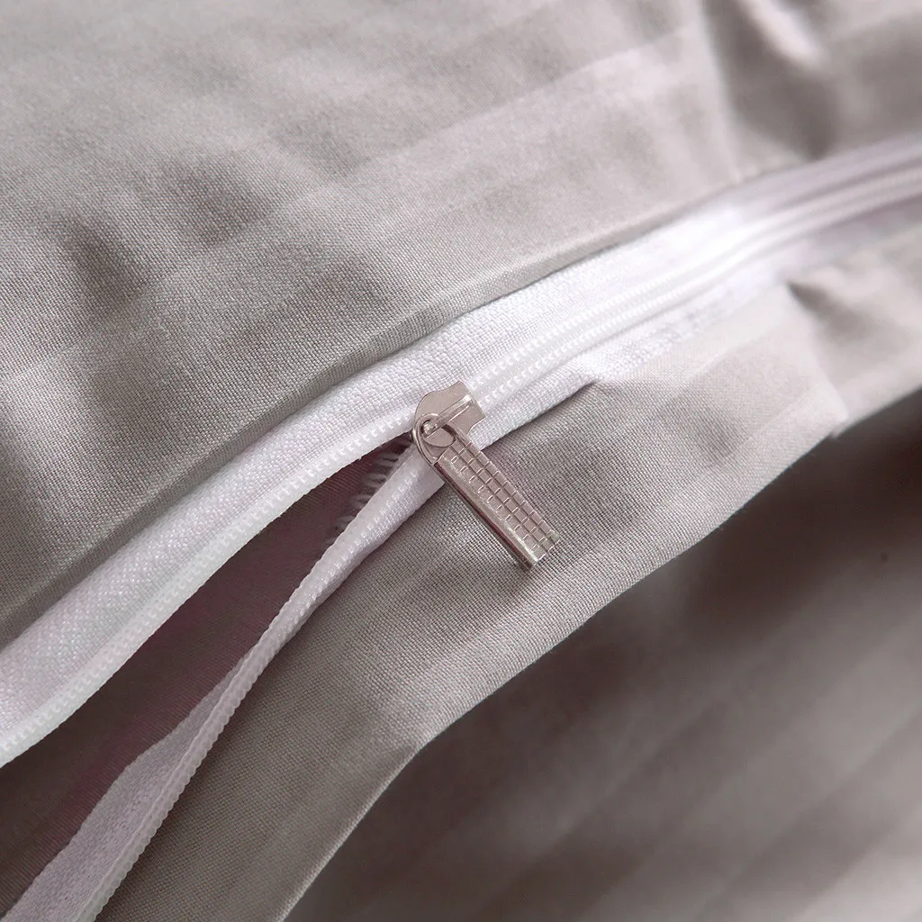 

Hotel Household Solid Color Quilt Cover Bedclothes Kit Brief Style Duvet Case Cover Pillowcase Bedding Set
