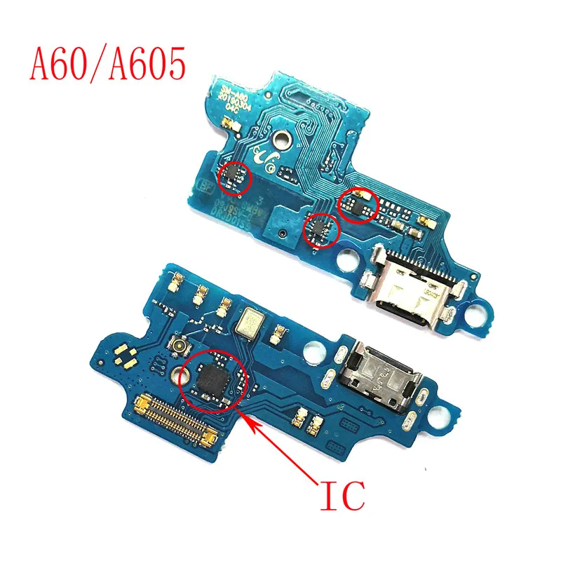 A60 A605 Оригинальная usb-зарядка док-станция для Порты и разъёмы станция для зарядки с гибким для samsung Galaxy A10 A20 A30 A40 A50 A60 A70 A80 A90 A105/205/305/405/505/605 - Цвет: A60 A605