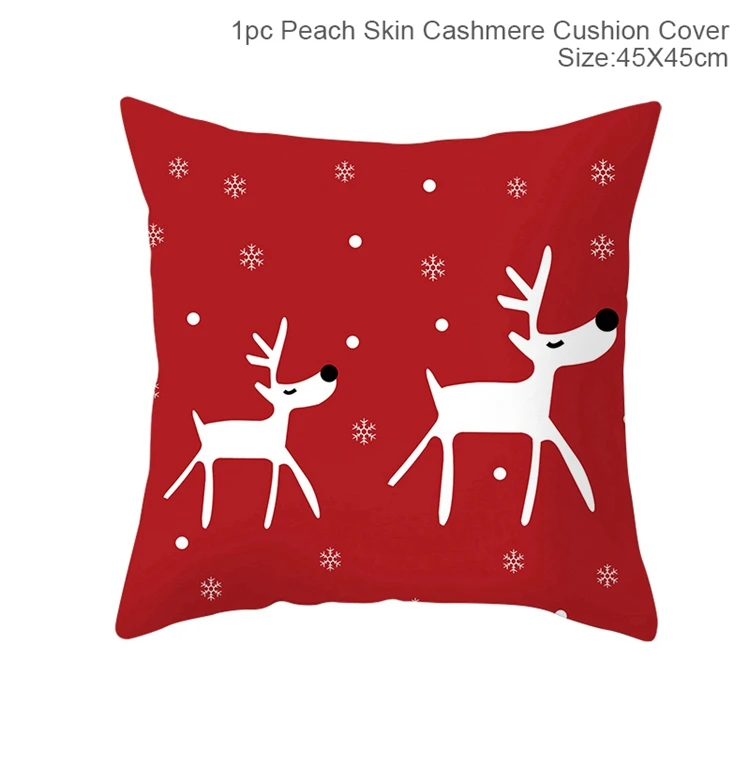 Cushion cover 4 Navidad рождественские украшения для домашнего стола, Рождественская скатерть, прямоугольный Рождественский Декор, новогодняя - Цвет: Cushion cover 4