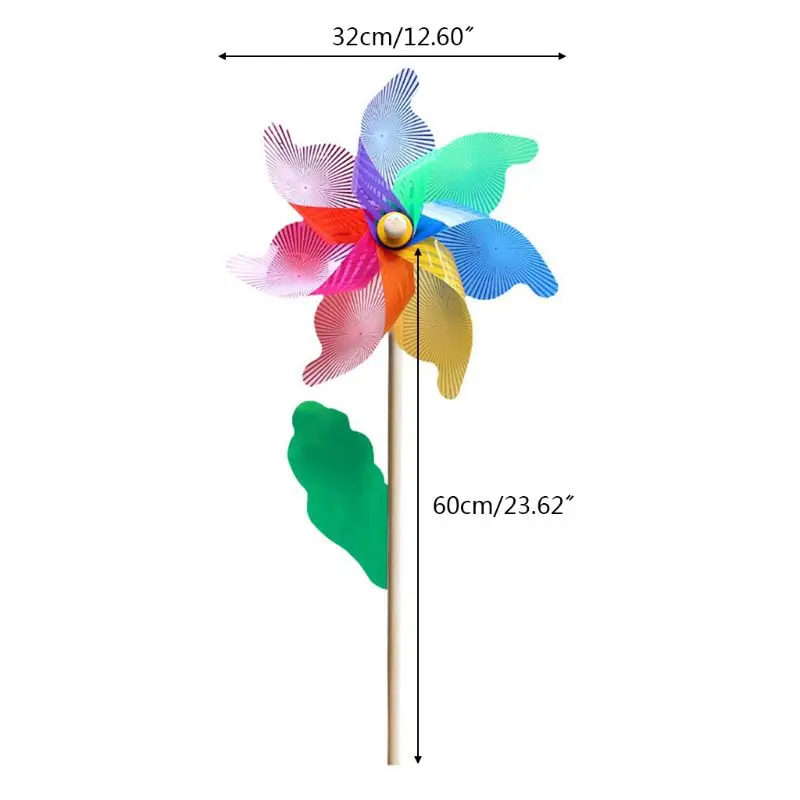 

Wood Windmill Wind Spinner Pinwheels Home Garden Yard Decoration Kids Toys New