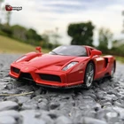 Акриловая витрина серии Ferrari ENZO Bburago 1:32, модель раллийного автомобиля, модель автомобиля из сплава, коллекционные подарки, игрушка