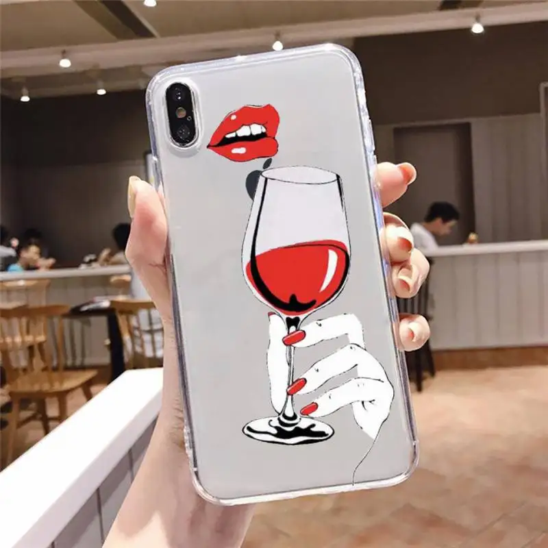 

Fashion Beautiful Girl Pattern Phone Cases Transparent Case For Iphone 6 6s 7 8 Plus XR X XS 11 12 Pro Max