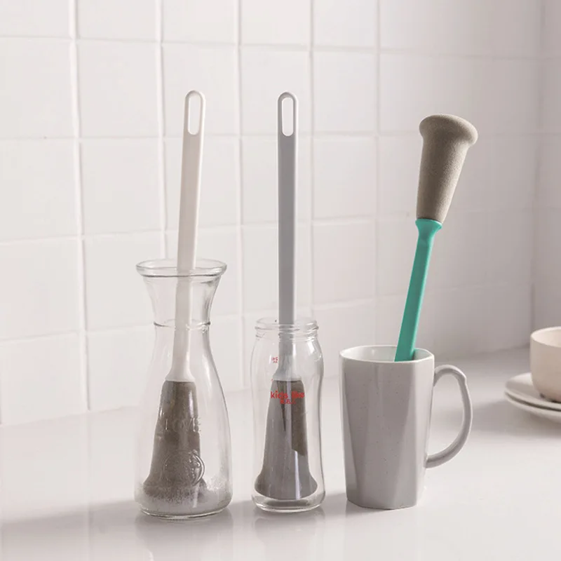 

Universal Home Environmental Kitchen Simple Style Long Handle Sponge Cup Baby Bottle Wineglass Brush Household Cleaner Tool
