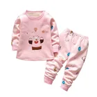 Детские теплые флисовые пальто, зимние комплекты детской одежды 2019, куртка и комбинезон для маленьких девочек, зимняя одежда 90, 100, 110, 120