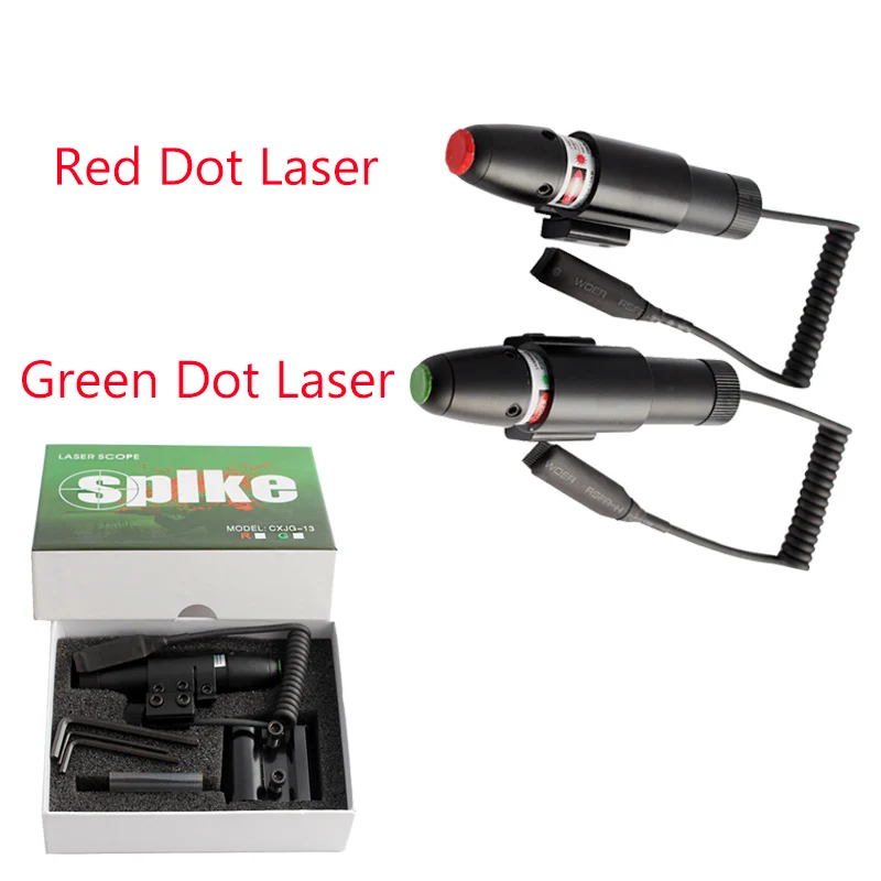 MAGORUI тактический Красный Зеленый точечный лазерный прицел с 11 мм/20 мм рельсовым