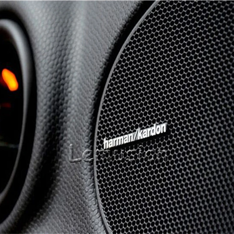 Для Harman Kardon автомобильные аудио видео наклейки для Audi A3 A4 B6 B8 B7 A6 C5 C6 Q5 E53 F70 F15 G05 E46 E90