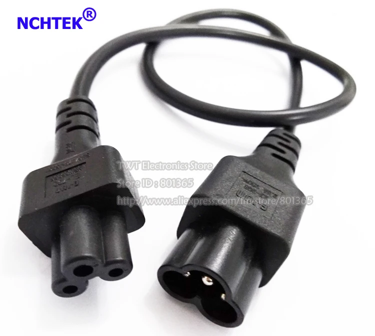NCHTEK IEC 320 C5 Female to C6 штепсельная вилка короткое портативное преобразование