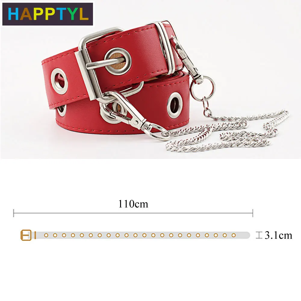 HAPPTYL 1 шт. ремни из искусственной кожи с дырками на талии для девушек и женщин