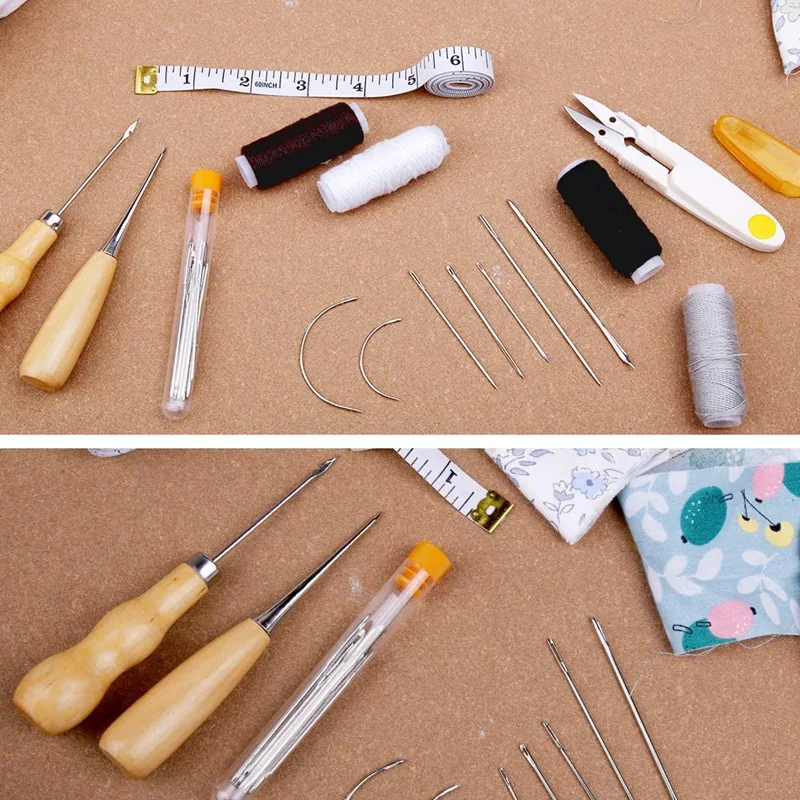 Набор для шитья кожи набор ремонта кожаной обивки с швейной нитью 8 цветов 29 шт. |