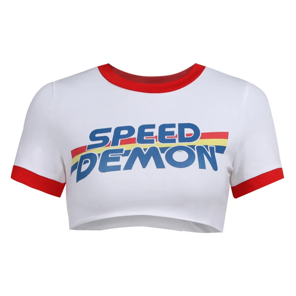 

E-Girl Y2K Letter T Shirts Fashion Streetwear Crop Tops Vintage Indie Aesthetics Top Summer Women Short Sleeve Tee Sexy Clothes