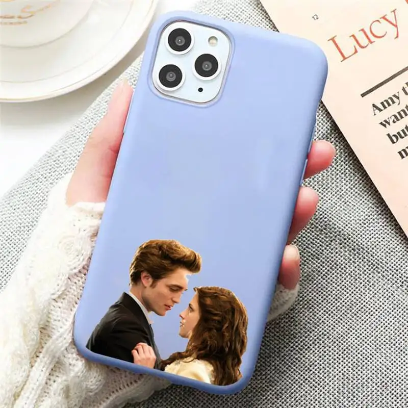 

American tv series Twilight Saga Phone Case Candy Color for iPhone 6 7 8 11 12 s mini pro X XS XR MAX Plus