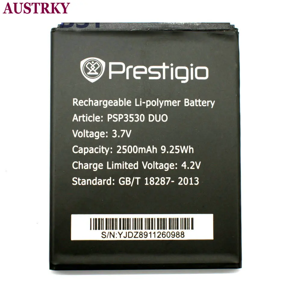 Новый 2500 мАч высококачественные сменные батареи для Prestigio MultiPhone PSP 3530 DUO телефон в