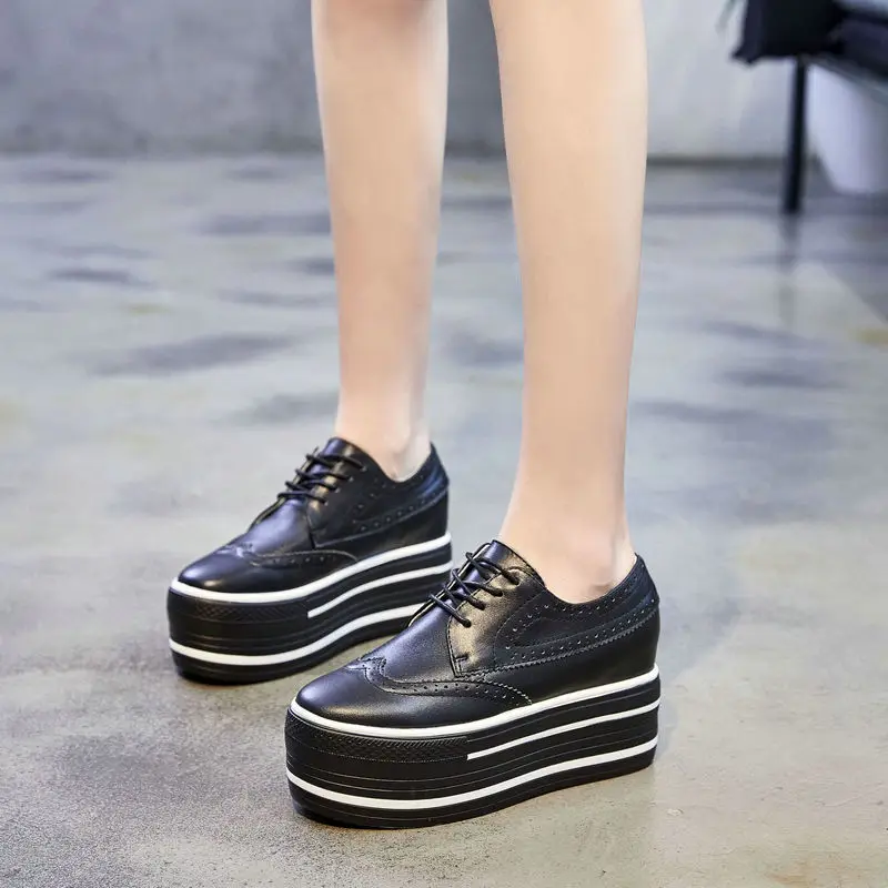 

New autumn 9CM walking shoes European and American style platform heel women's platform outdoor sports shoes for women ZA-49