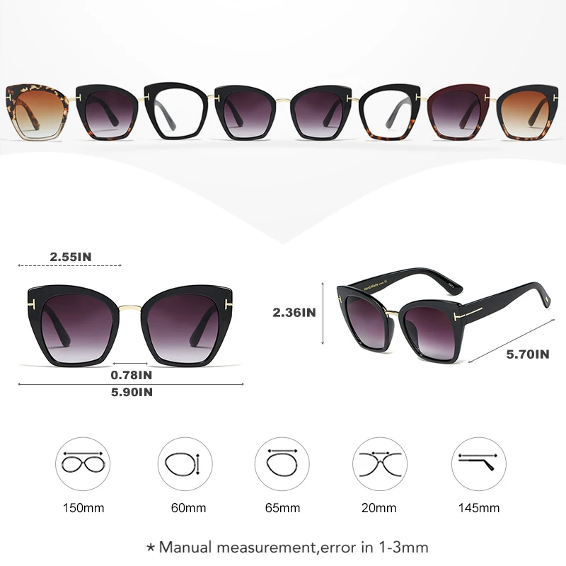 Женские солнцезащитные очки кошачий глаз ROYAL Классические брендовые