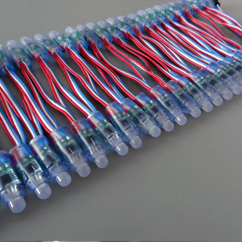 

50Pcs WS2811 LED Pixel Light String Advertising Pouring Waterproof Full Color Perforated Light 12mm DC 5V