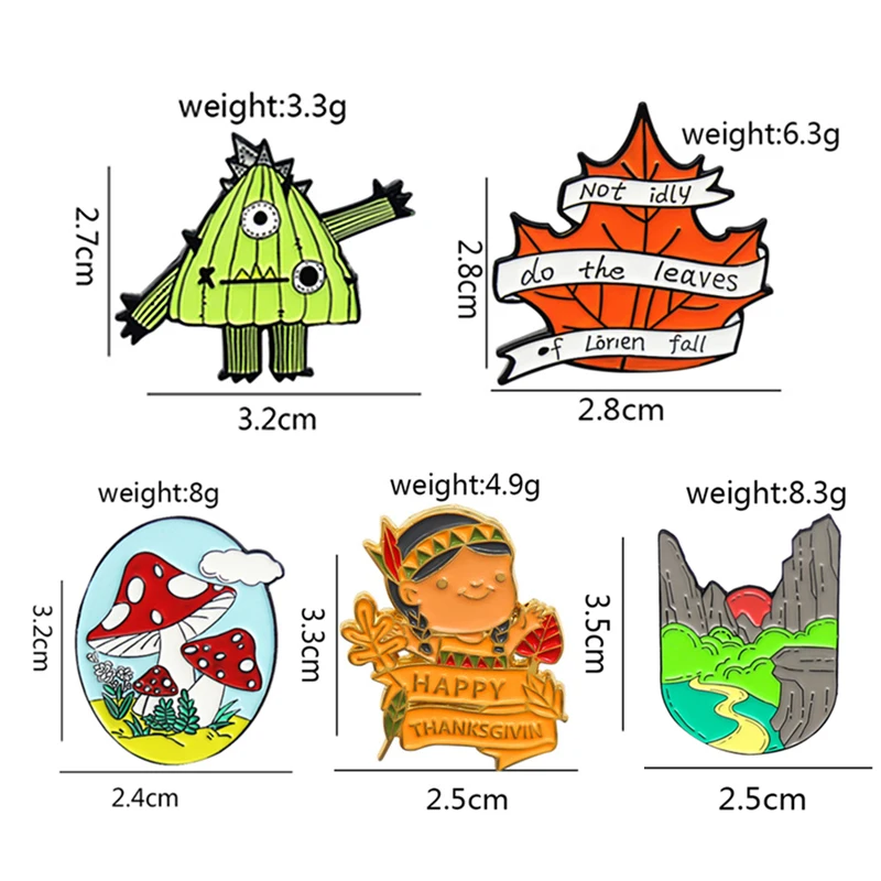 Брошь в виде гриба кактуса с героями мультфильмов на заказ листья монстра для