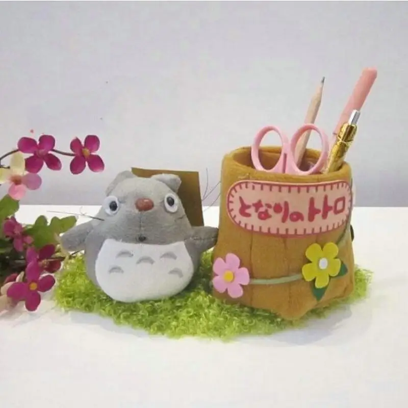 

Japan anime Pen Holder Brush Pot Phone Holder plush cartoon pencil box student girl gift birthday present home decorate