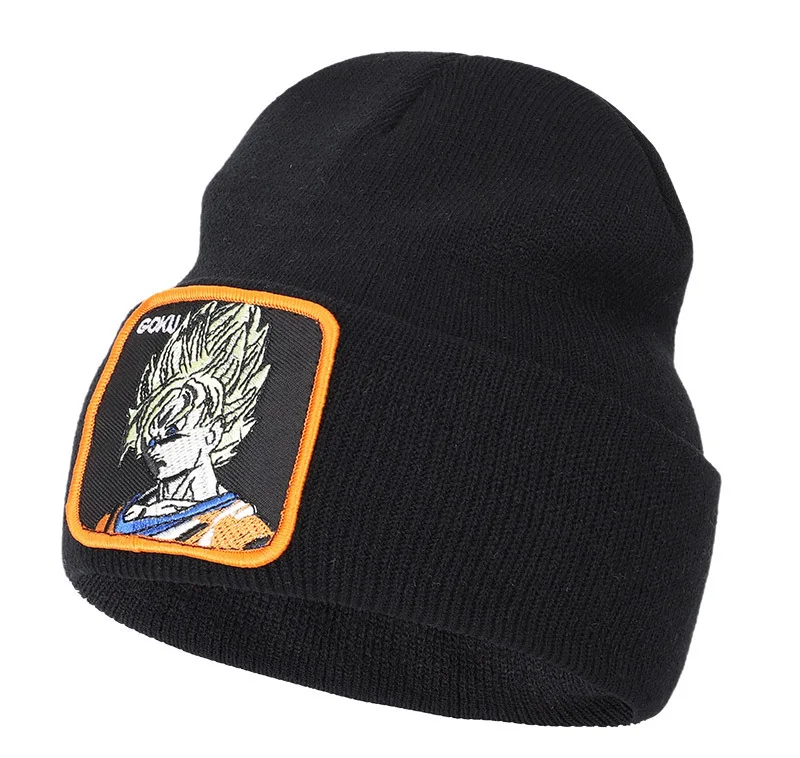 Dragon Ball GOKU Vegeta Beanie, высококачественные хлопковые повседневные шапочки для мужчин и женщин, теплая вязаная зимняя шапка, модная однотонная шапка унисекс