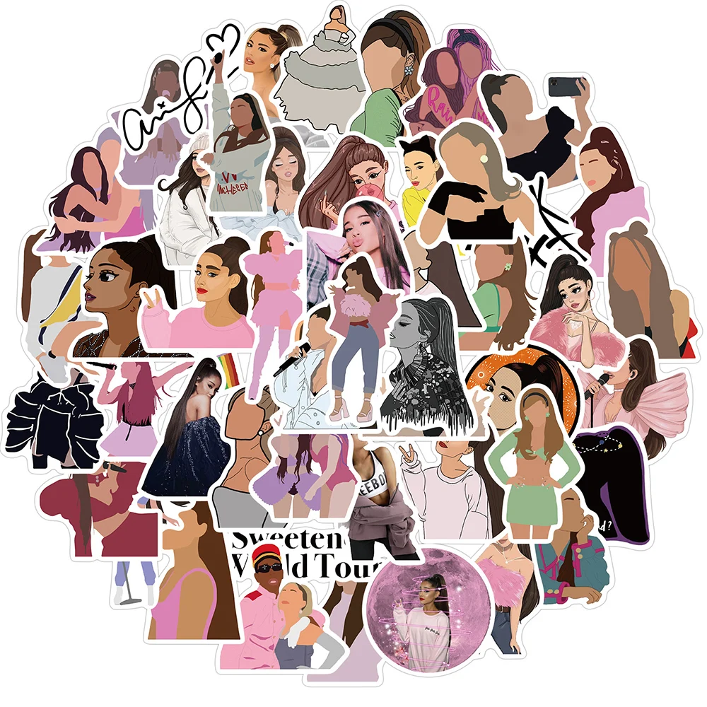 10/30/50 Uds Ariana Grande pegatinas de cantante monopat&iacute;n DIY nevera guitarra viaje motocicleta impermeable pegatina de Graffiti regalo-1