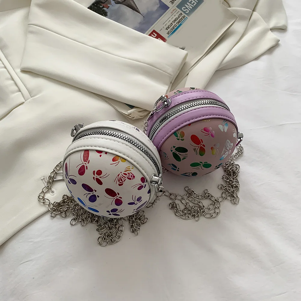 

Модная женская сумка через плечо, Женская круглая сумка-мессенджер сферической формы, плотная мини-сумка из искусственной кожи на цепочке, ...