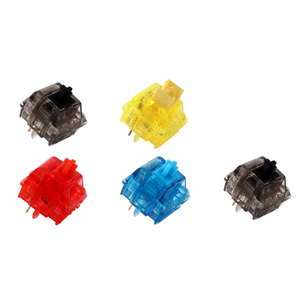 

V2 Switches Transparent Smokey Housing Blue Yellow Red Black Silent Black Mechanical Keyboard Custom Switch 5pin
