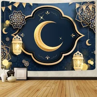 ramadan kareem tapestry moon star eid mubarak religion festival wall hanging tapestries for living room bedroom decor