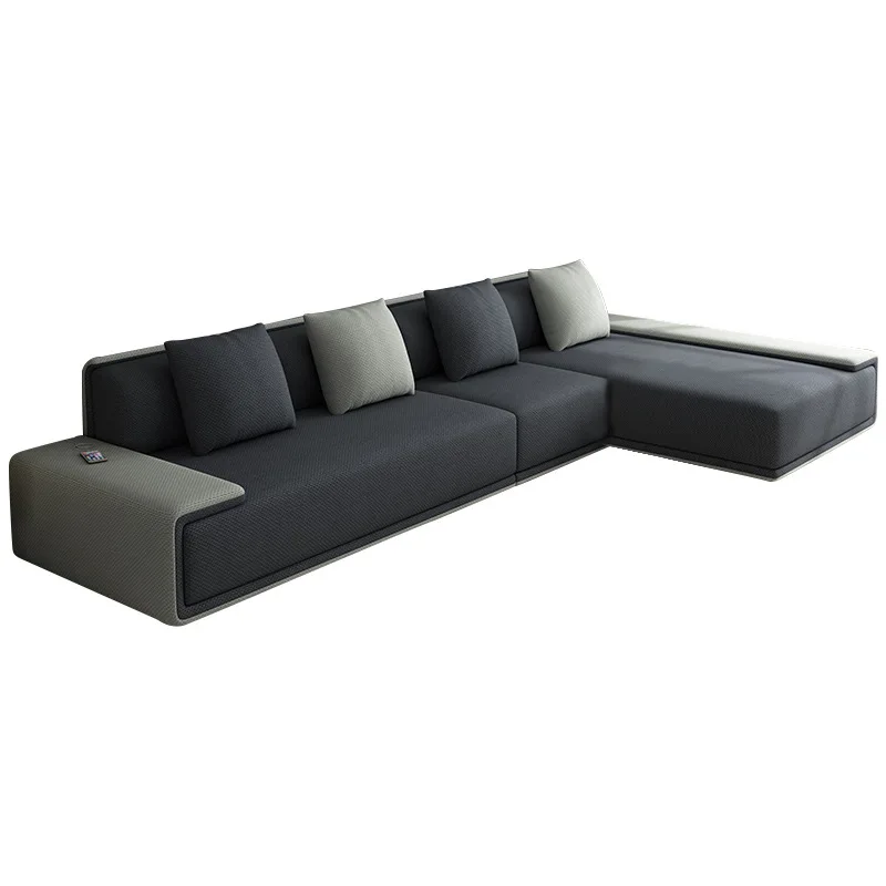 Простой латексный тканевый диван для гостиной комбинированный трехместный