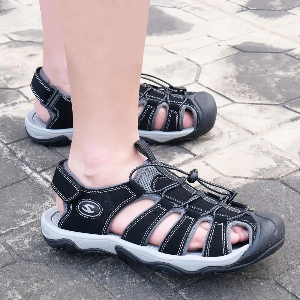 GOMNEAR Men's Sandals Classic Roman Casual Shoes Summer Fisherman Outdoor Comfortable Closed Toe Beach Sandal Footwear | Обувь