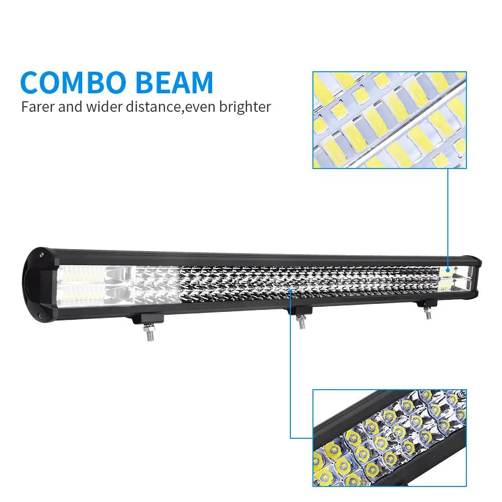 Фары рабочего освещения 6D 26 дюймов 648 Вт водонепроницаемые IP68 | Автомобили и