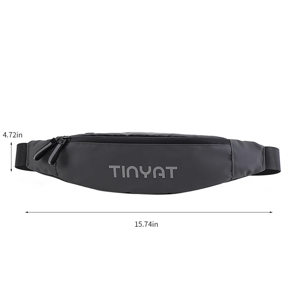 

TINYAT Waist Bag Wallet Waterproof Belt Hip Bag Men's and Women's Casual Bag Canvas Travel Phone Belt Bag Small Bag
