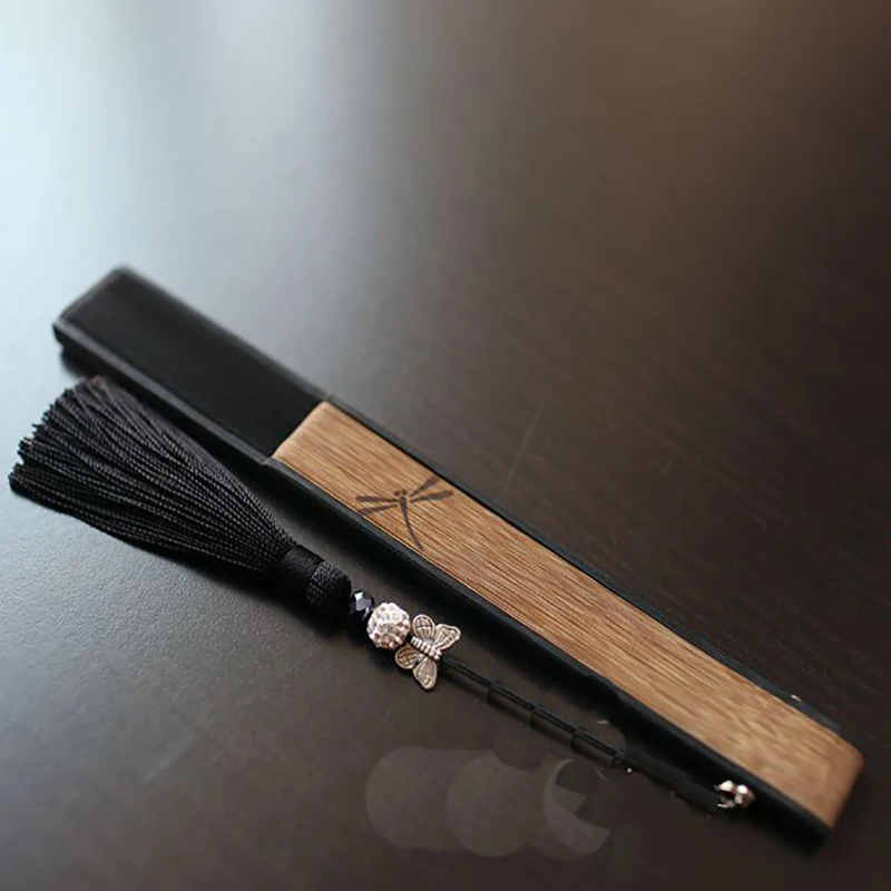 Летний складной веер из бамбука и шелка ручное свадебное украшение