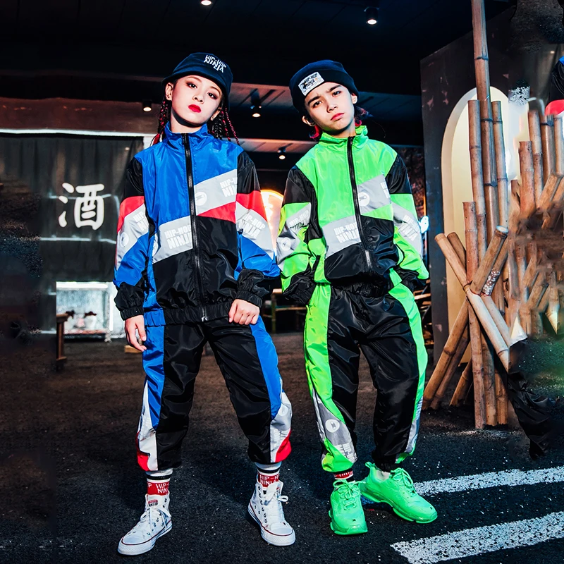 Костюм в стиле хип хоп для девочек Современный танцевальный костюм детей Костюмы