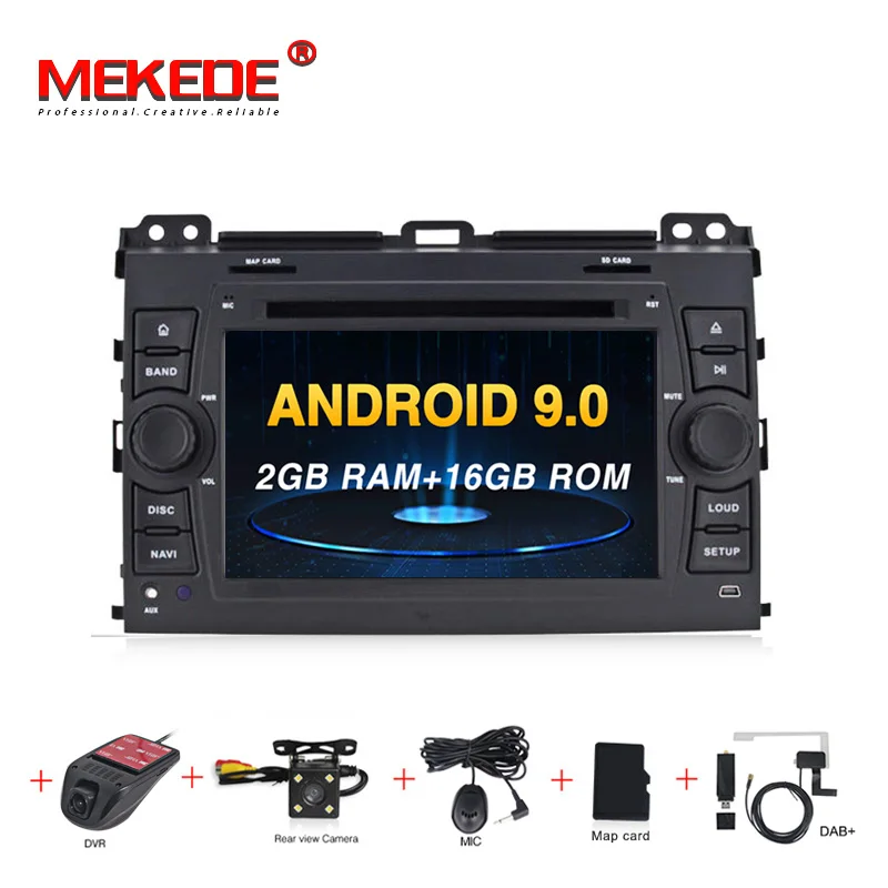 PX3 CAMERA DVR DAB MEKEDE Android9.0 4G ram 64G rom RDS автомобильный мультимедийный плеер для toyot prado 120 2003-2009 Автомобильный gps навигатор радио wifi Casstee - Цвет: PX3 CAMERA DVR DAB
