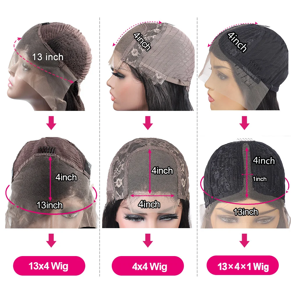 Lace Front Wig 13X4 Deep Wave Lace Front Wig Human Hair Brazilian Deep Curly Lace Front Wig 4x4 Deep Wave Closure Wig PrePlucked