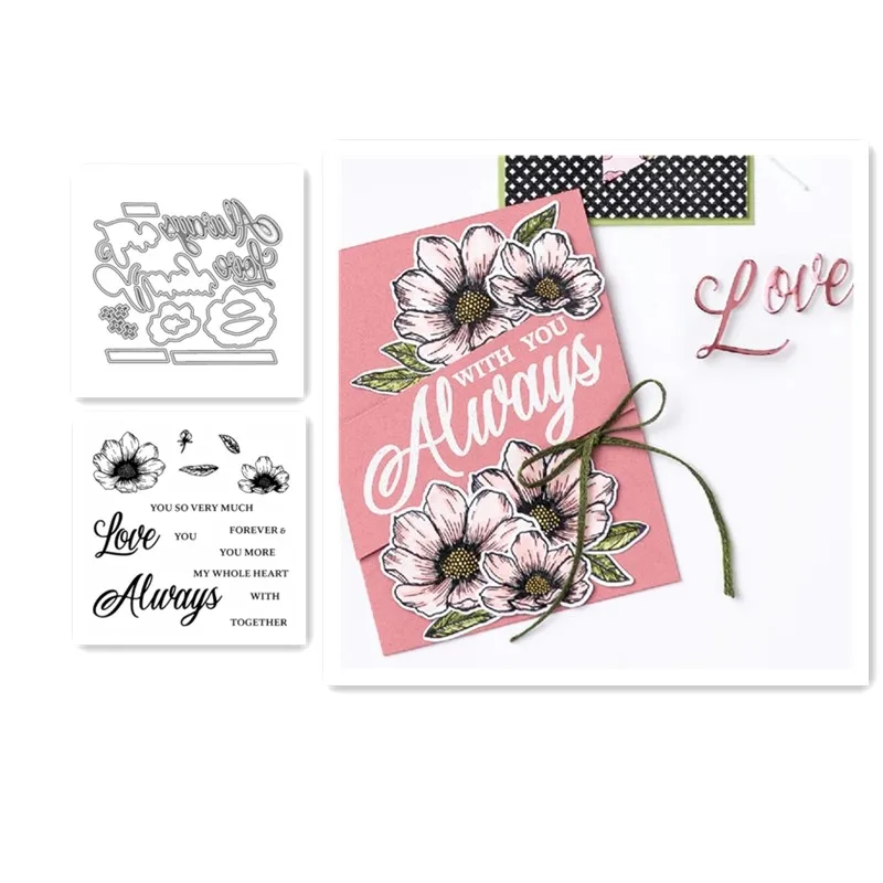 Металлические штампы и FOREVER ALWAYS трафареты для изготовления скрапбукинга сделай